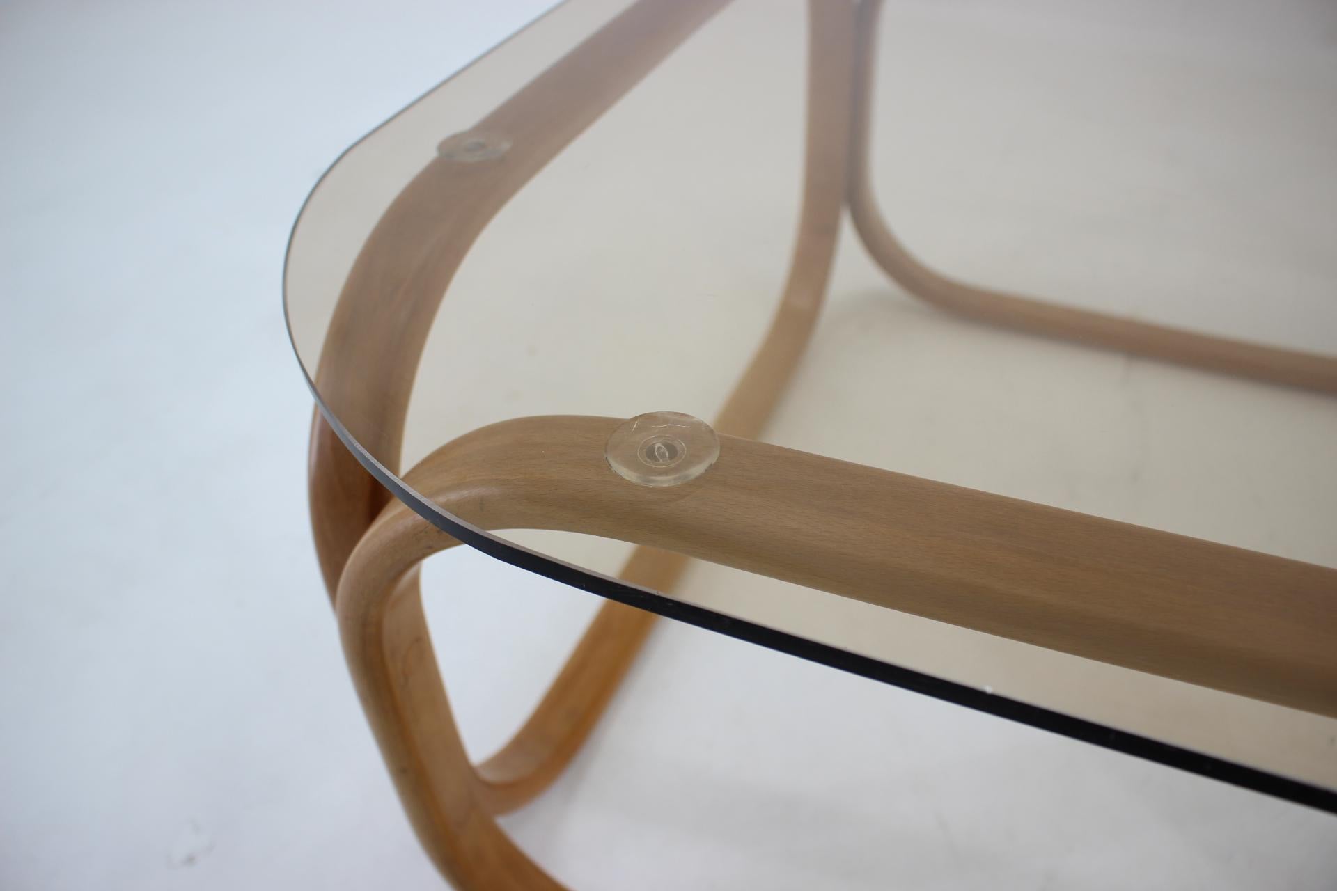 Late 20th Century 1970s Very Rare Jan Bočan Bentwood Coffee Table, Czechoslovakia