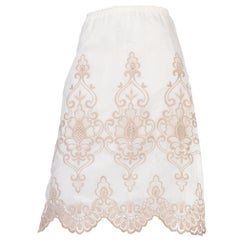 1970S Victorian Style Embroidered Lace  Skirt