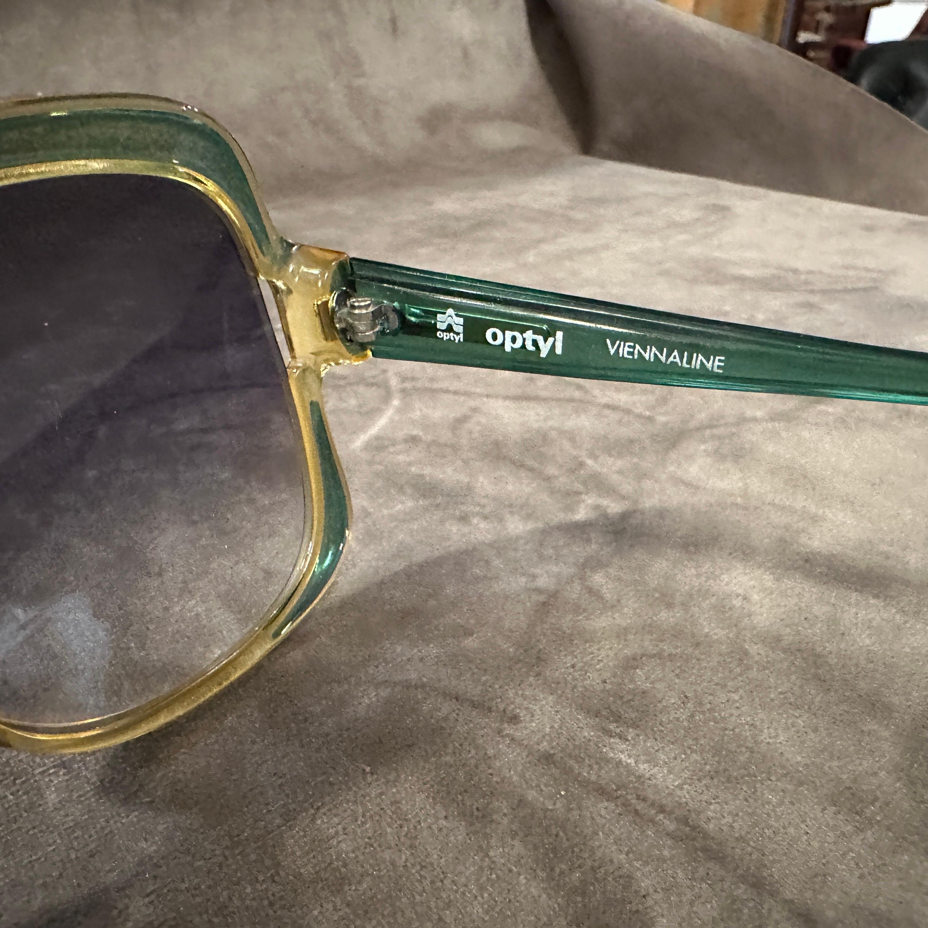 1970s Viennaline  Oversized Sunglasses by Optyl For Sale 2