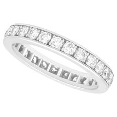 1970s Vintage 1.25 Carat Diamond and White Gold Full Eternity Ring