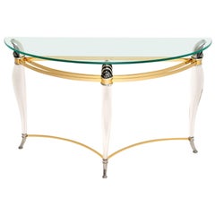 1970s Vintage Acrylic and Glass Console Table
