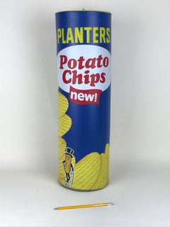 1970s Vintage Advertising Inflatable Planters Stackable Potato Chips Box