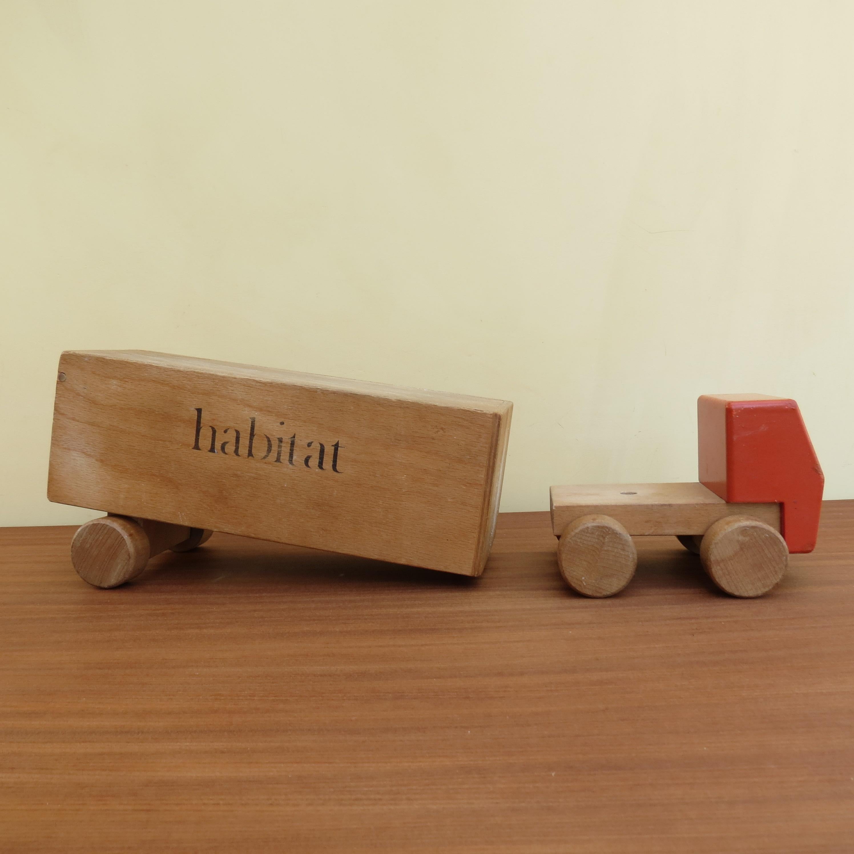 Plywood 1970s Vintage Advertising Toy Lorry for Habitat Wooden Toy Lorry by Ryk Heuff