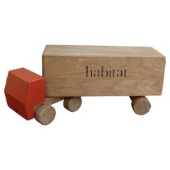 1970s Vintage Advertising Toy Lorry for Habitat Wooden Toy Lorry by Ryk Heuff