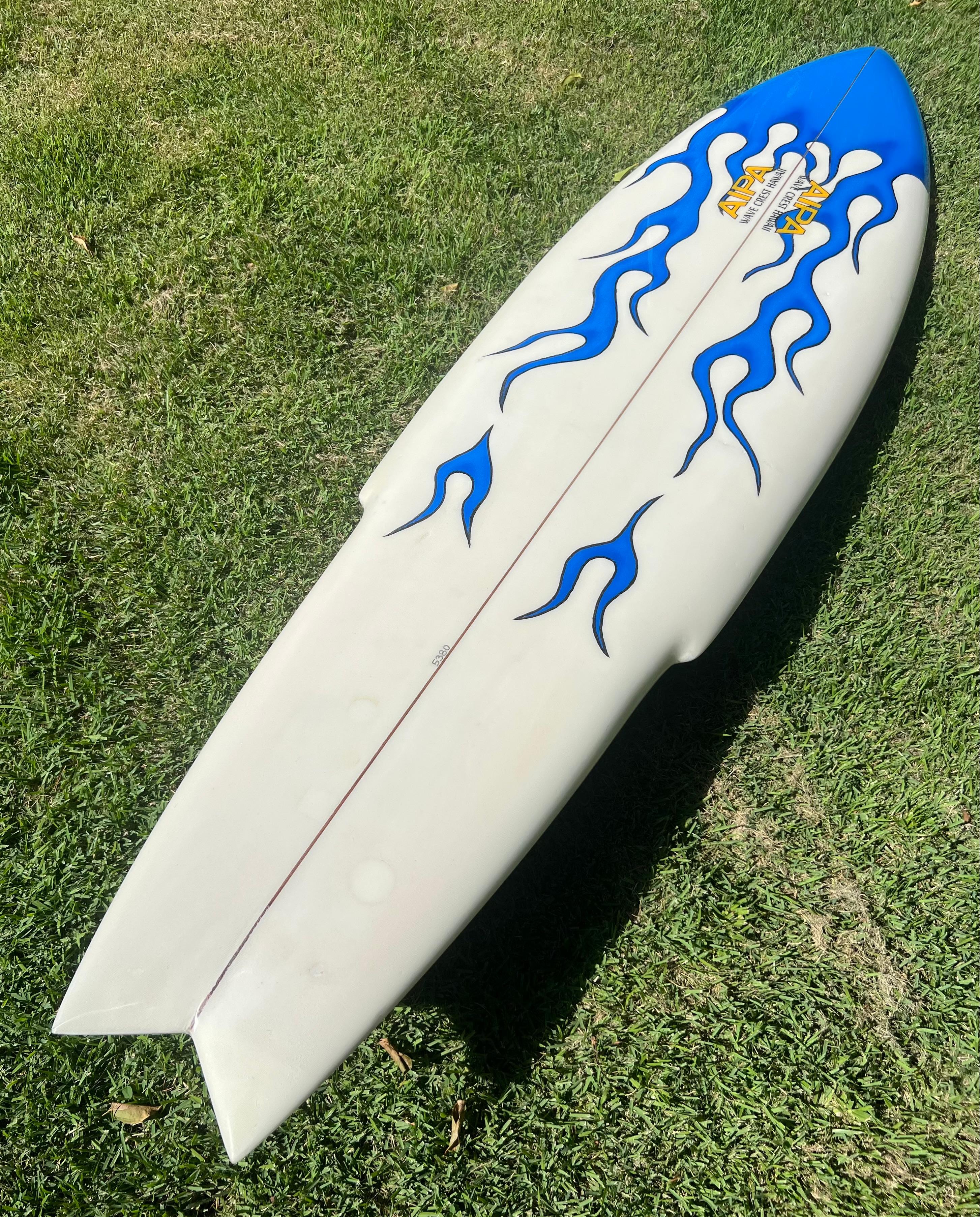 American 1970s Vintage Aipa Wave Crest Hawaii Sting surfboard