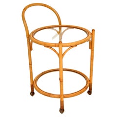 1970's Vintage Bamboo Drinks Trolley by Angraves