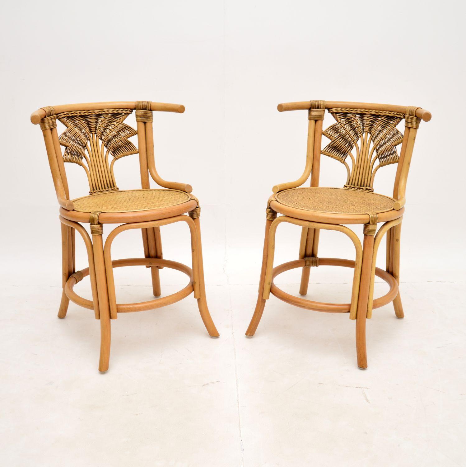 1970s Vintage Bamboo Rattan Table and Chairs at 1stDibs rattan honeymoon set, honeymoon bistro set