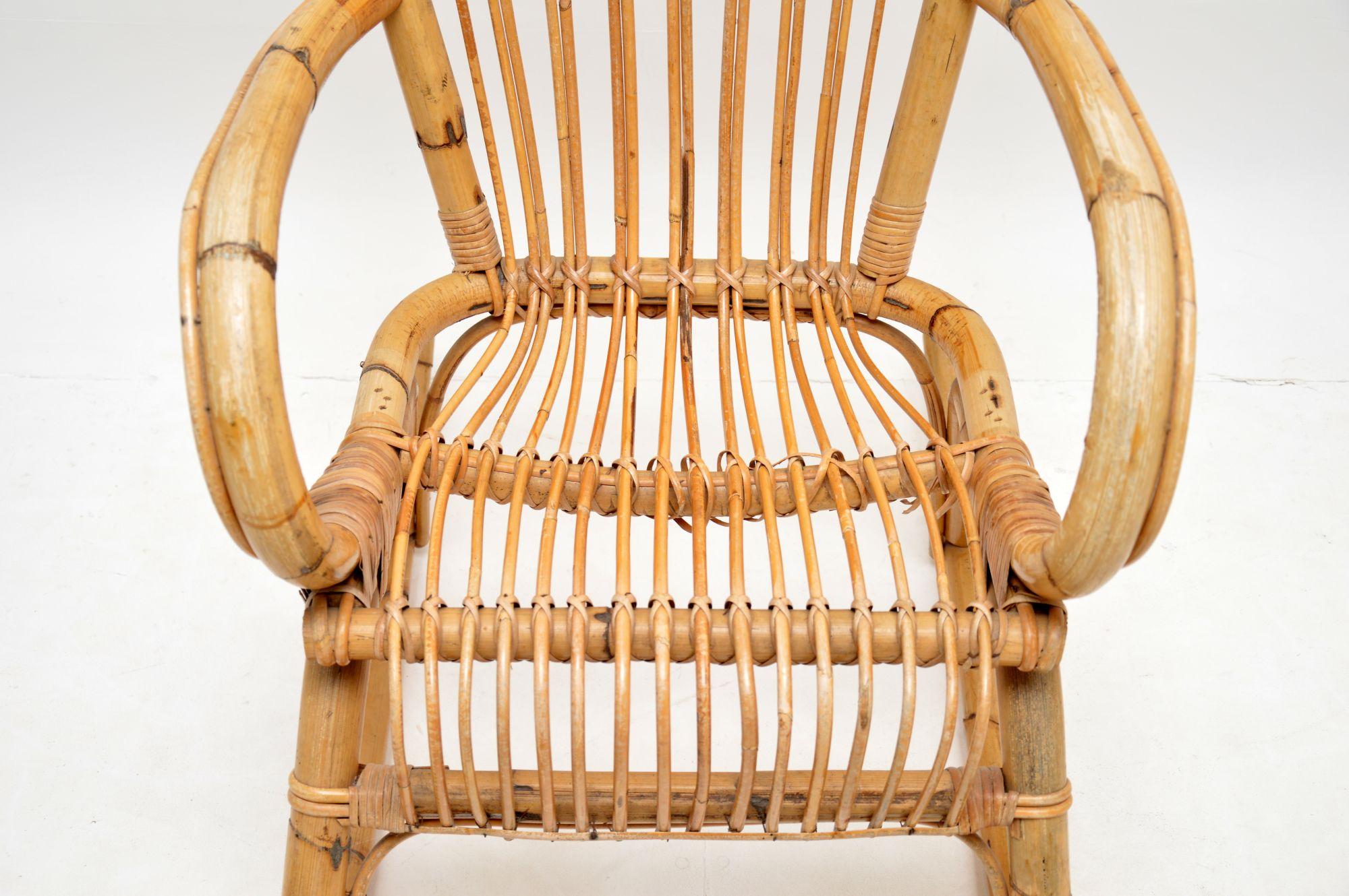 1970's Vintage Bamboo Rocking Chair 1