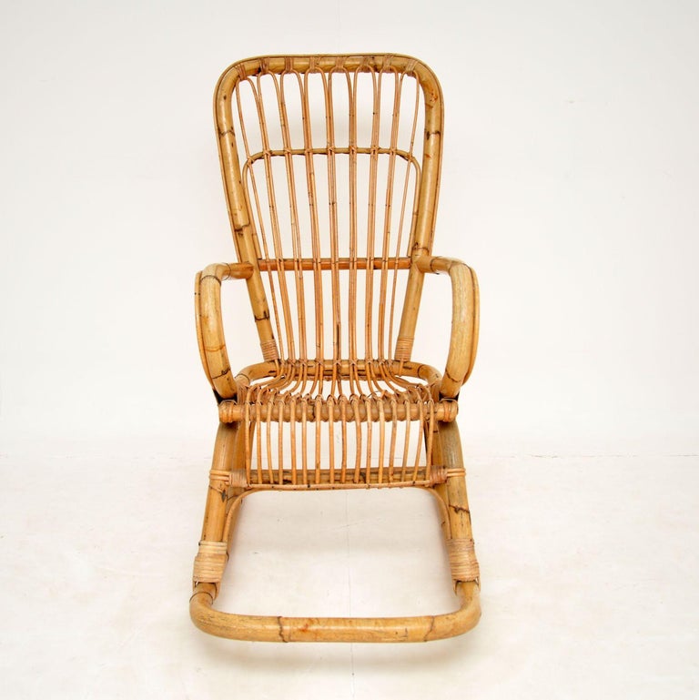 1970's Vintage Bamboo Rocking Chair at 1stDibs | bamboo rocking chair ...