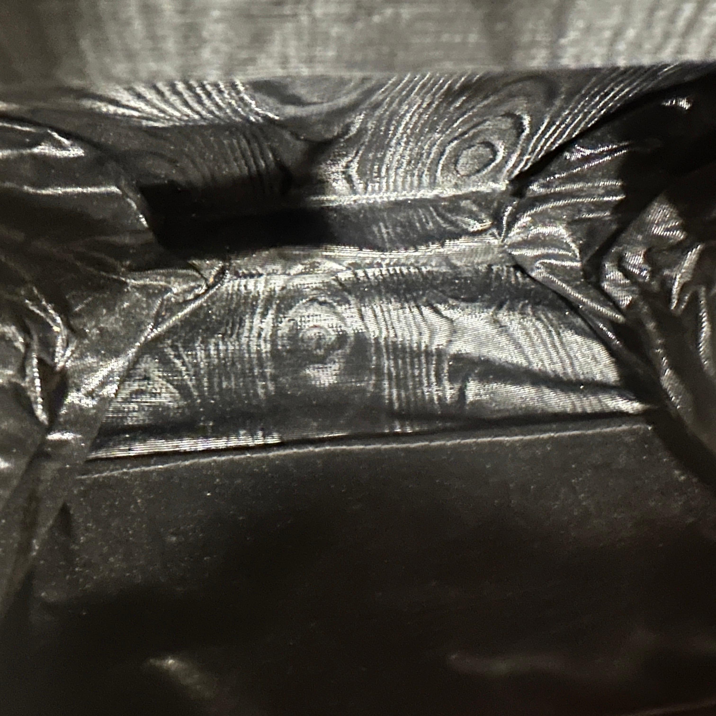 Noir 1970 Vintage Black Sued and Silver Plated Italian Evening Bag en vente