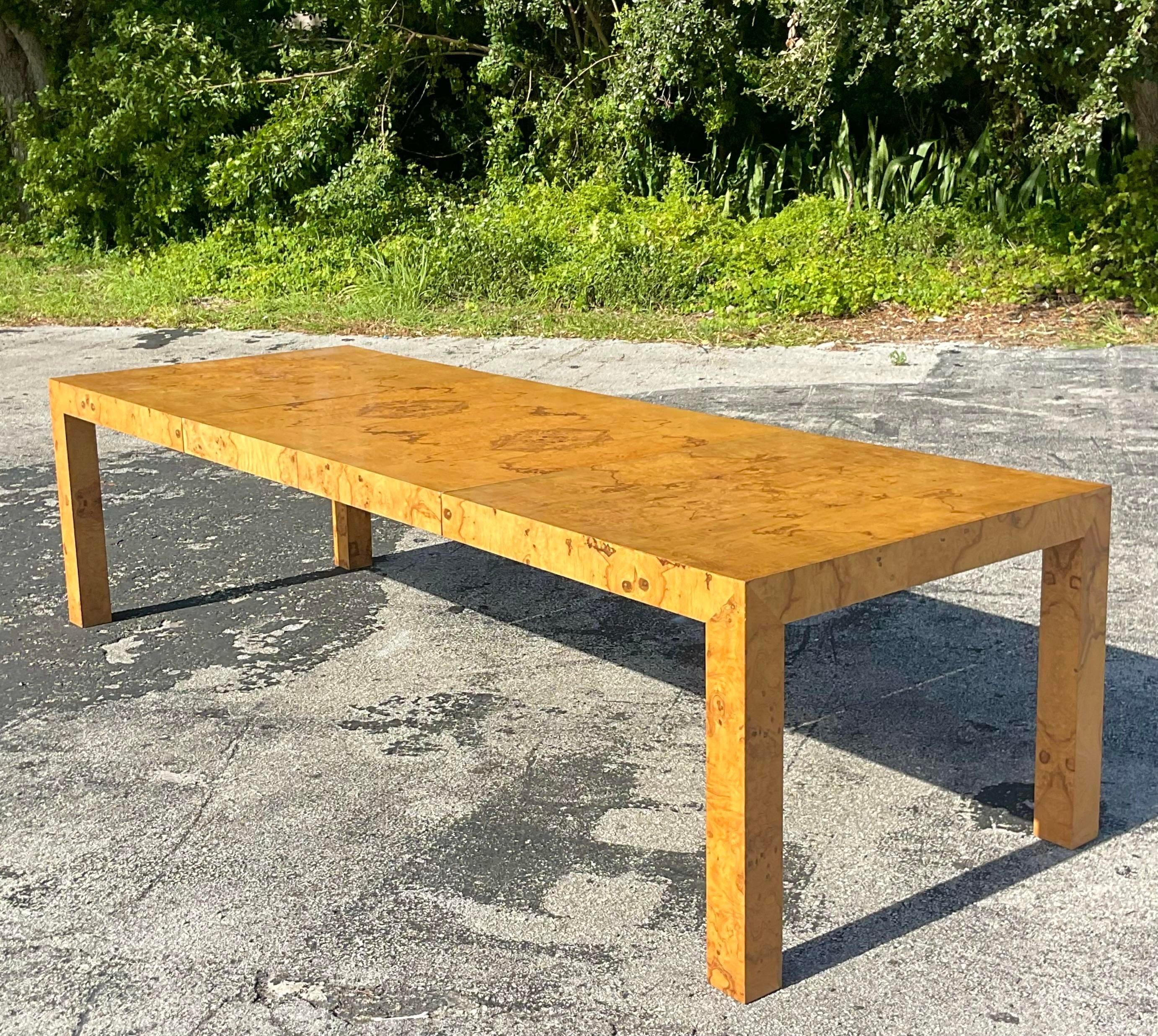 1970s Vintage Boho Tagged Milo Baughman for Thayer Coggin Dining Table In Good Condition For Sale In west palm beach, FL