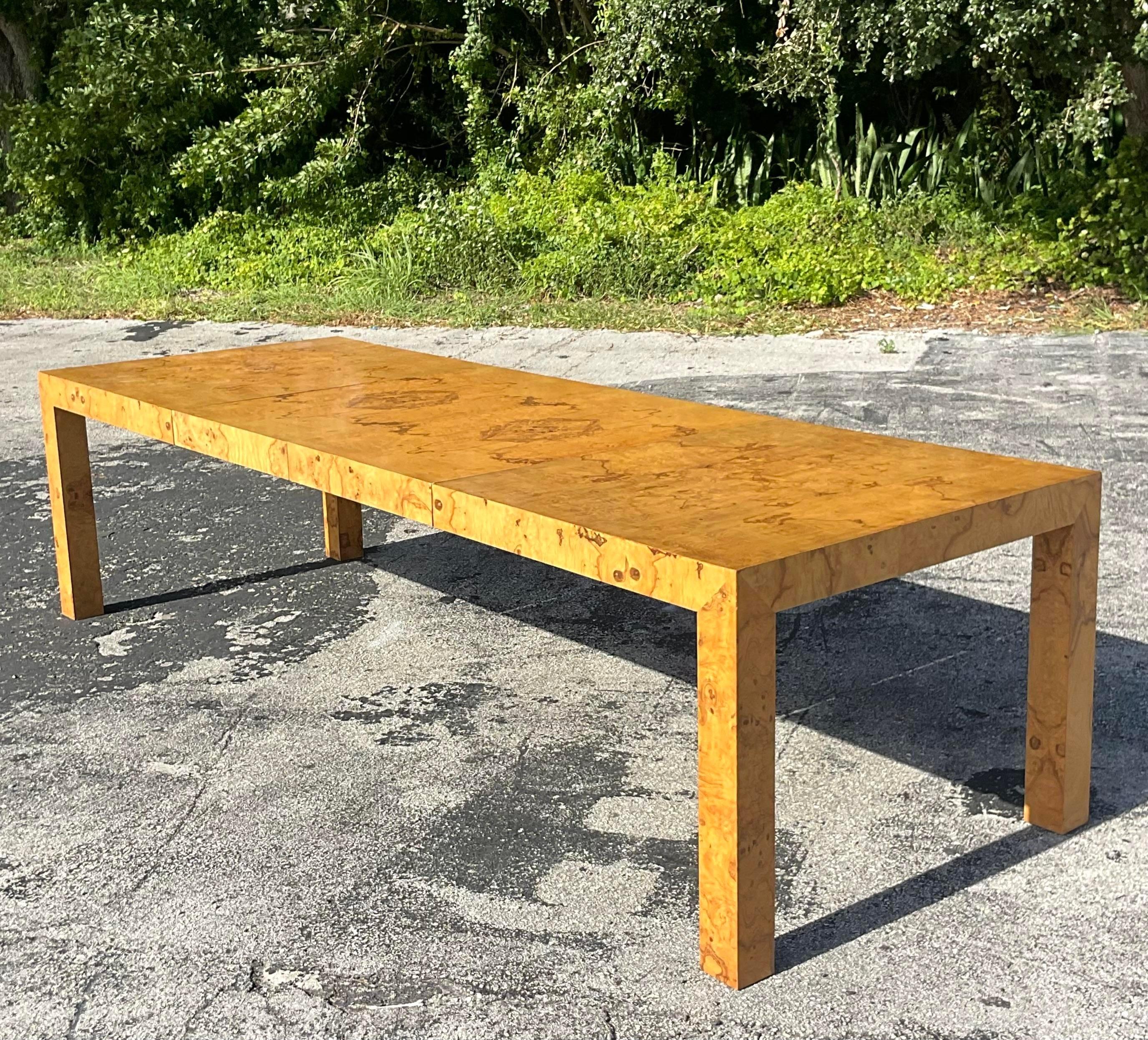 1970s Vintage Boho Tagged Milo Baughman for Thayer Coggin Dining Table For Sale 1