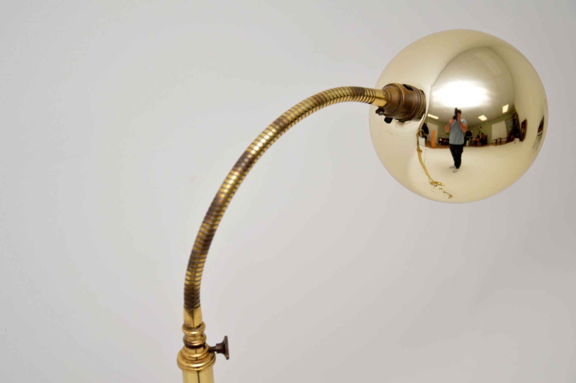 1970s Vintage Brass Adjustable Floor Lamp 2