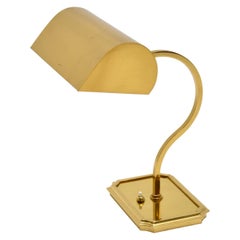 1970s Retro Brass Bankers Desk Lamp