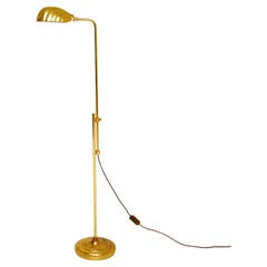 1970's Vintage Brass Clam Shell Floor Lamp