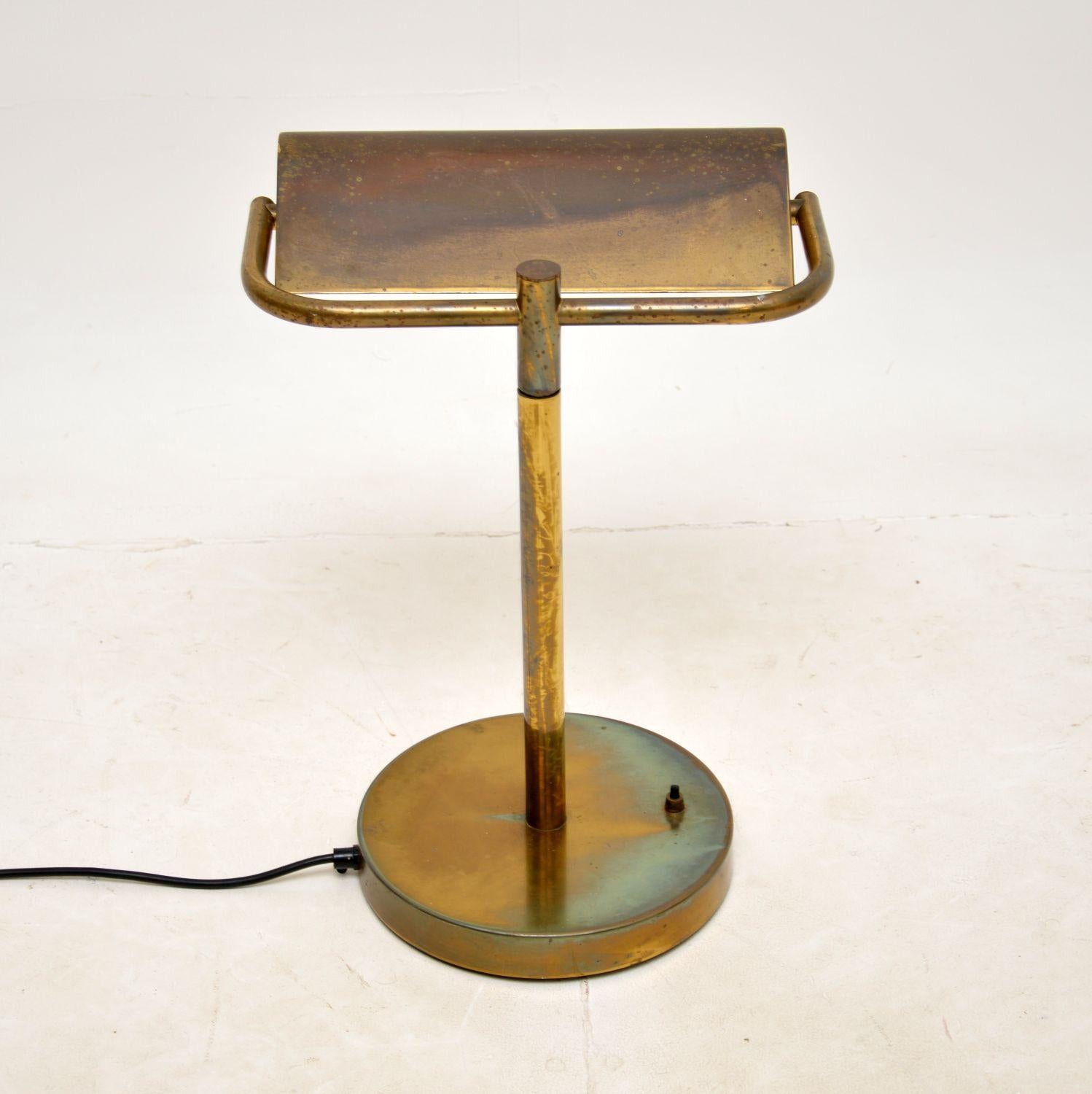 1970s Vintage Brass Desk Lamp 1