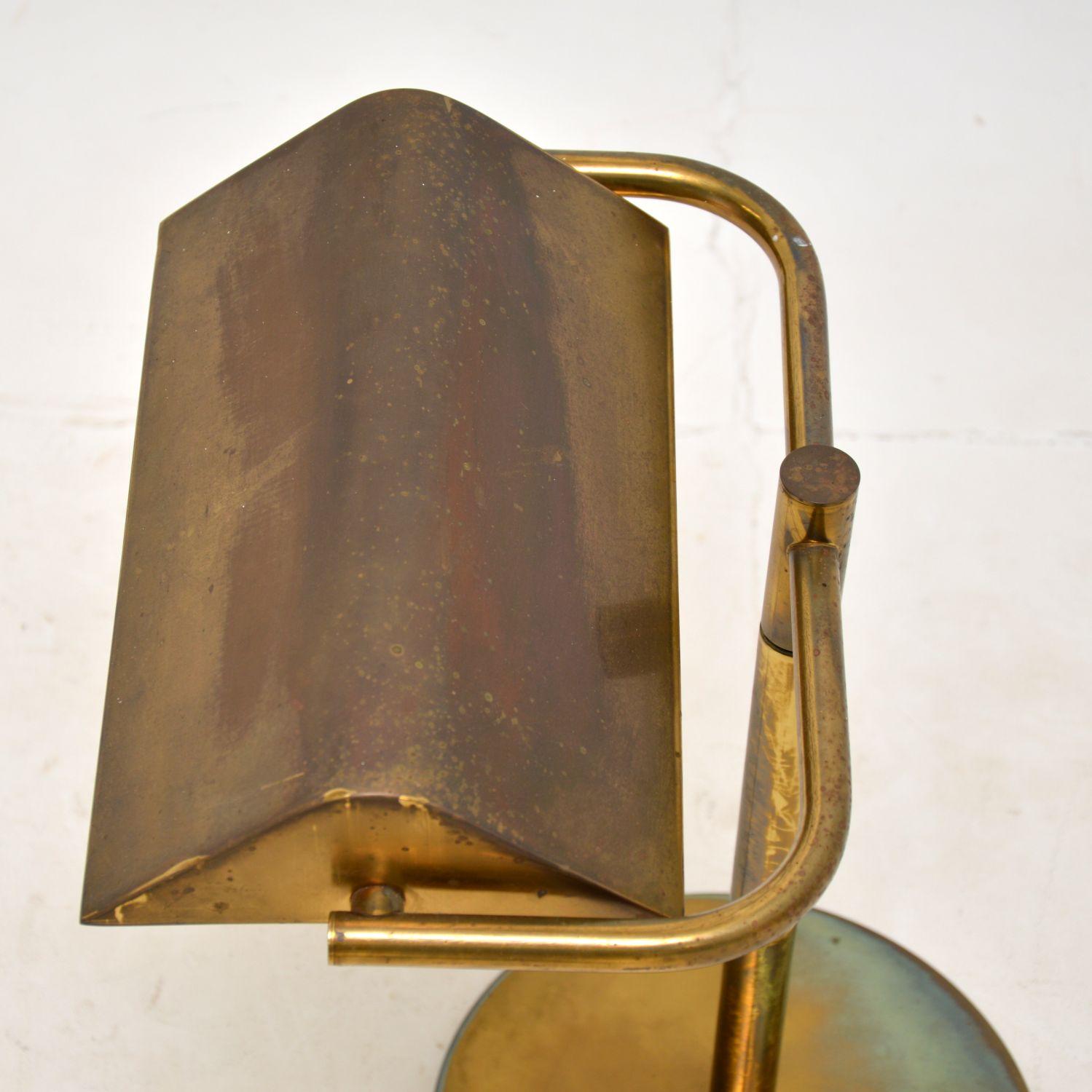 1970s Vintage Brass Desk Lamp 3