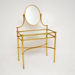 1970's Vintage Brass Dressing Table