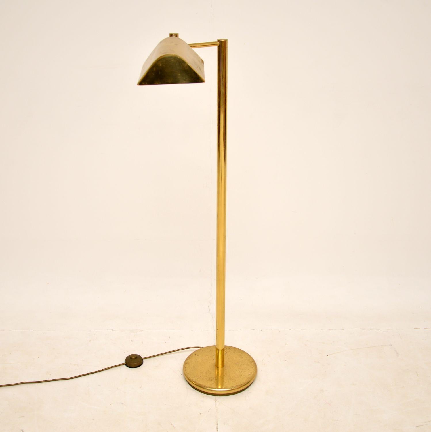 1970s Vintage Brass Floor Lamp In Good Condition In London, GB
