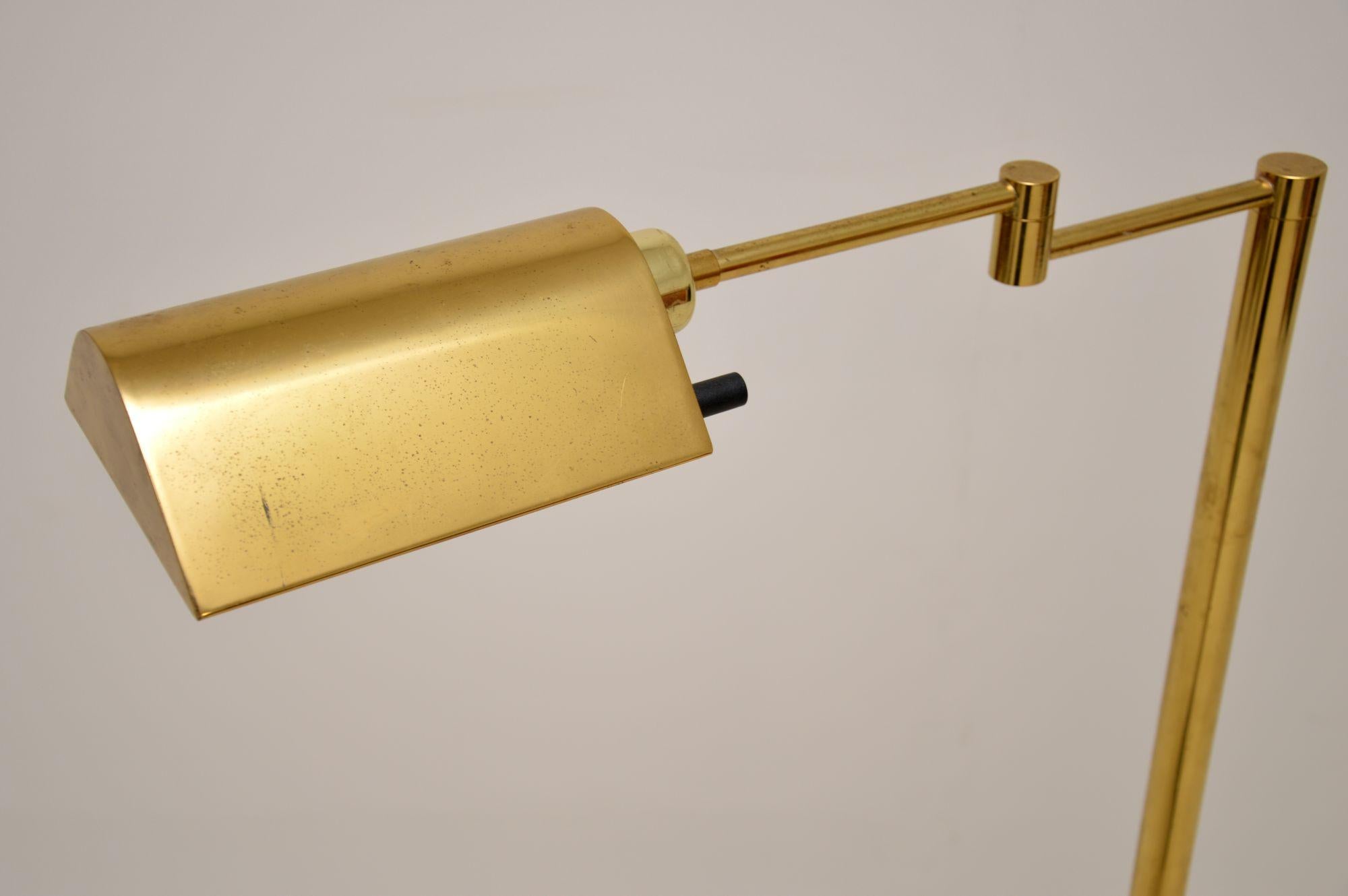 1970s Vintage Brass Floor Lamp For Sale at 1stDibs
