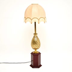 1970s Vintage Brass French Table Lamp