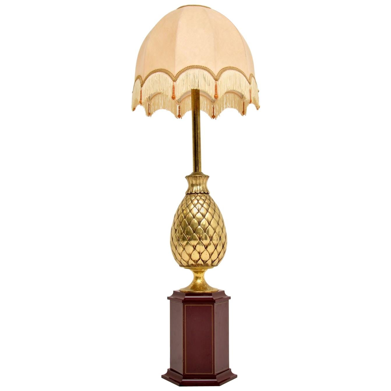 1970s Vintage Brass French Table Lamp For Sale