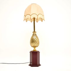 1970s Vintage Brass French Table Lamp