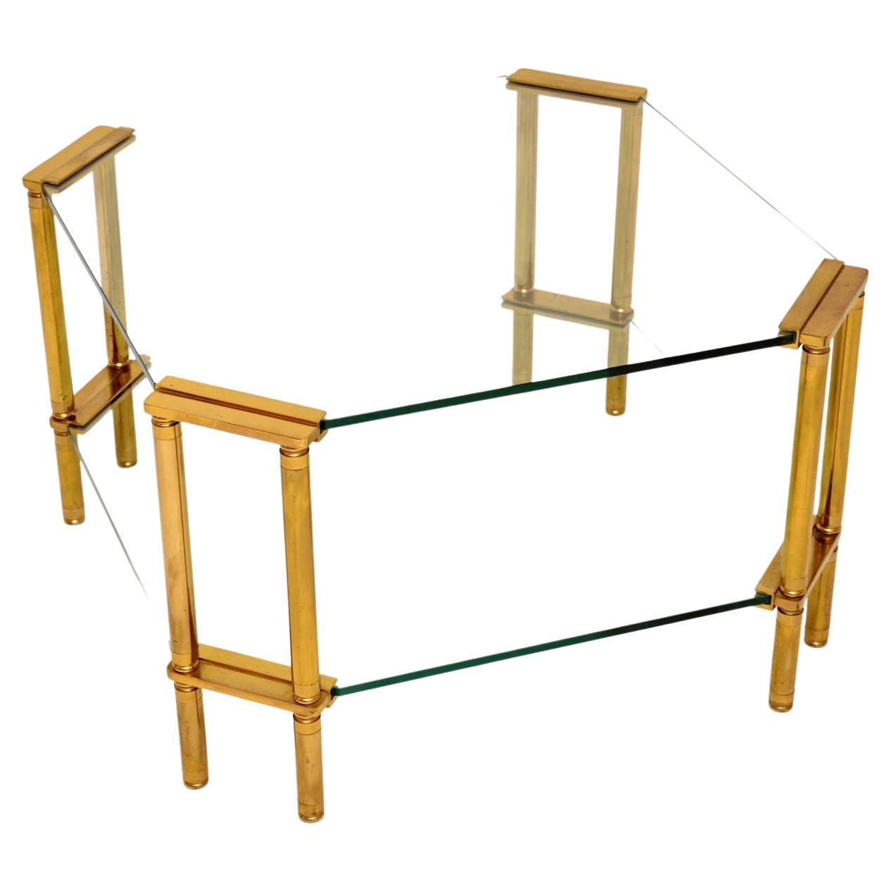 Vintage Cane and Glass Coffee Table at 1stDibs