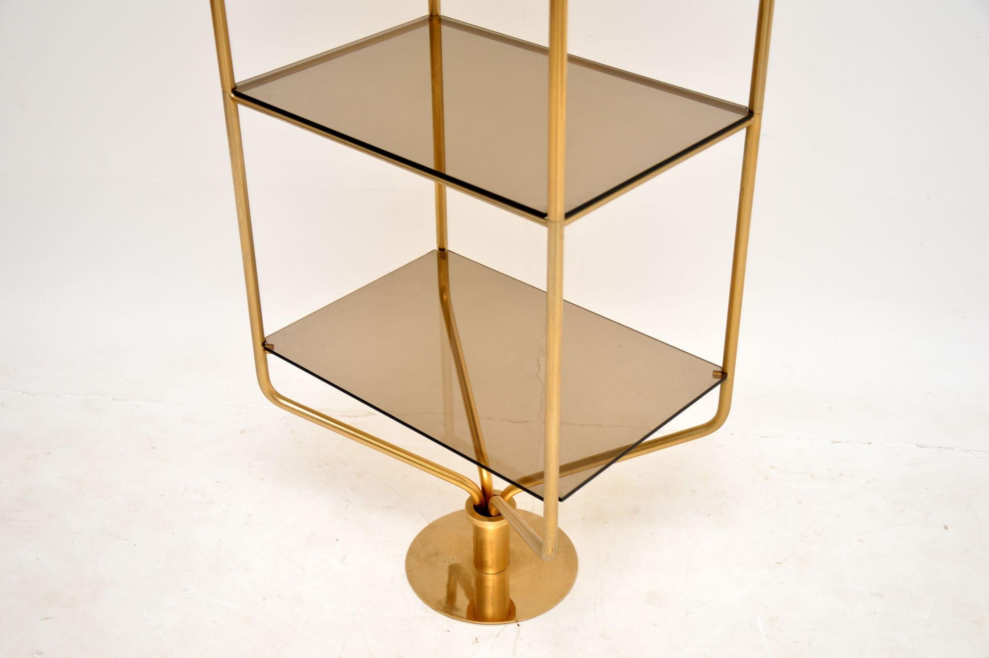 1970s Vintage Brass & Glass Display Cabinet 4