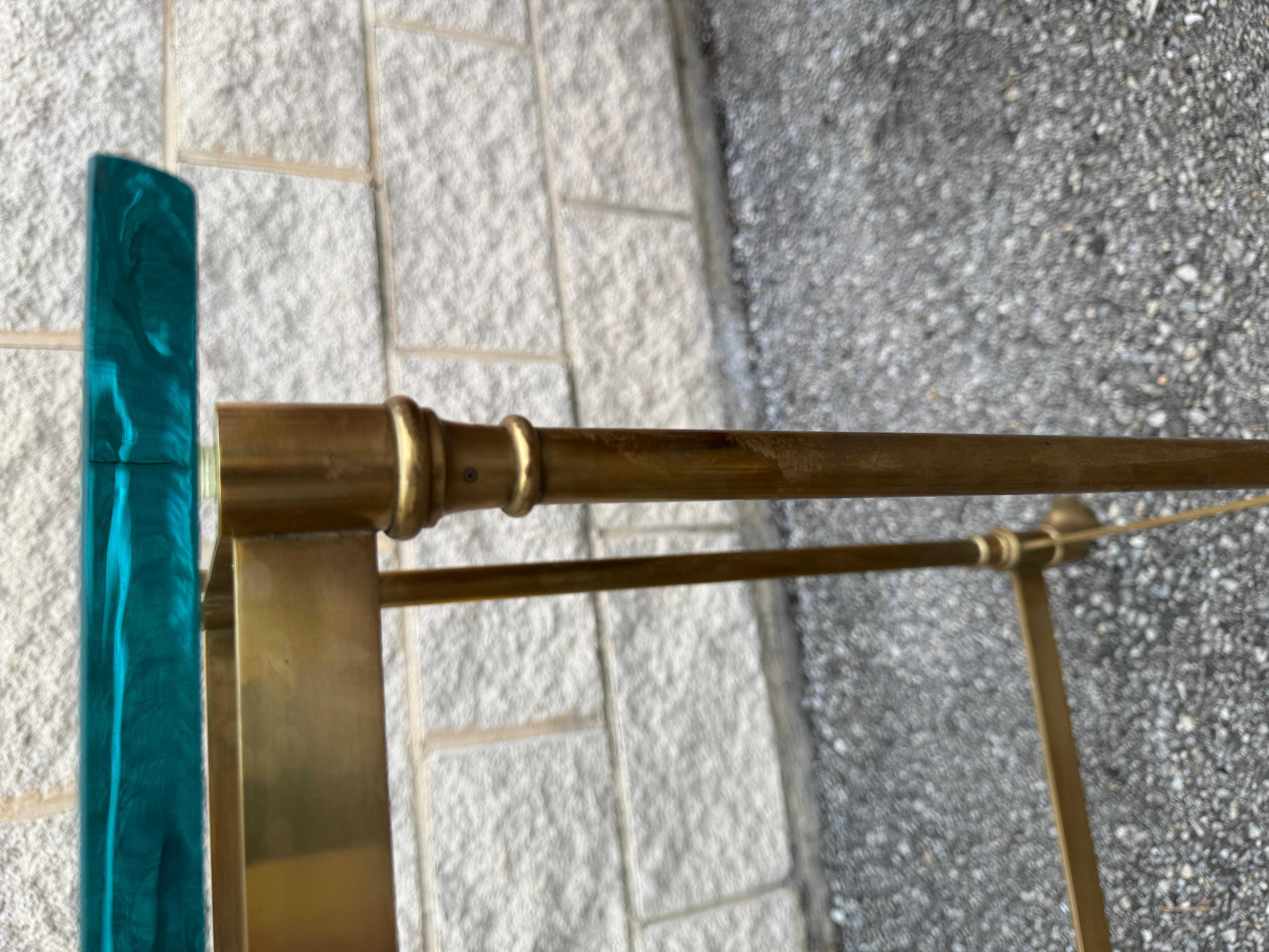 1970s Vintage Brass & Glass Neoclassical Console Table With Hoof Feet For Sale 5