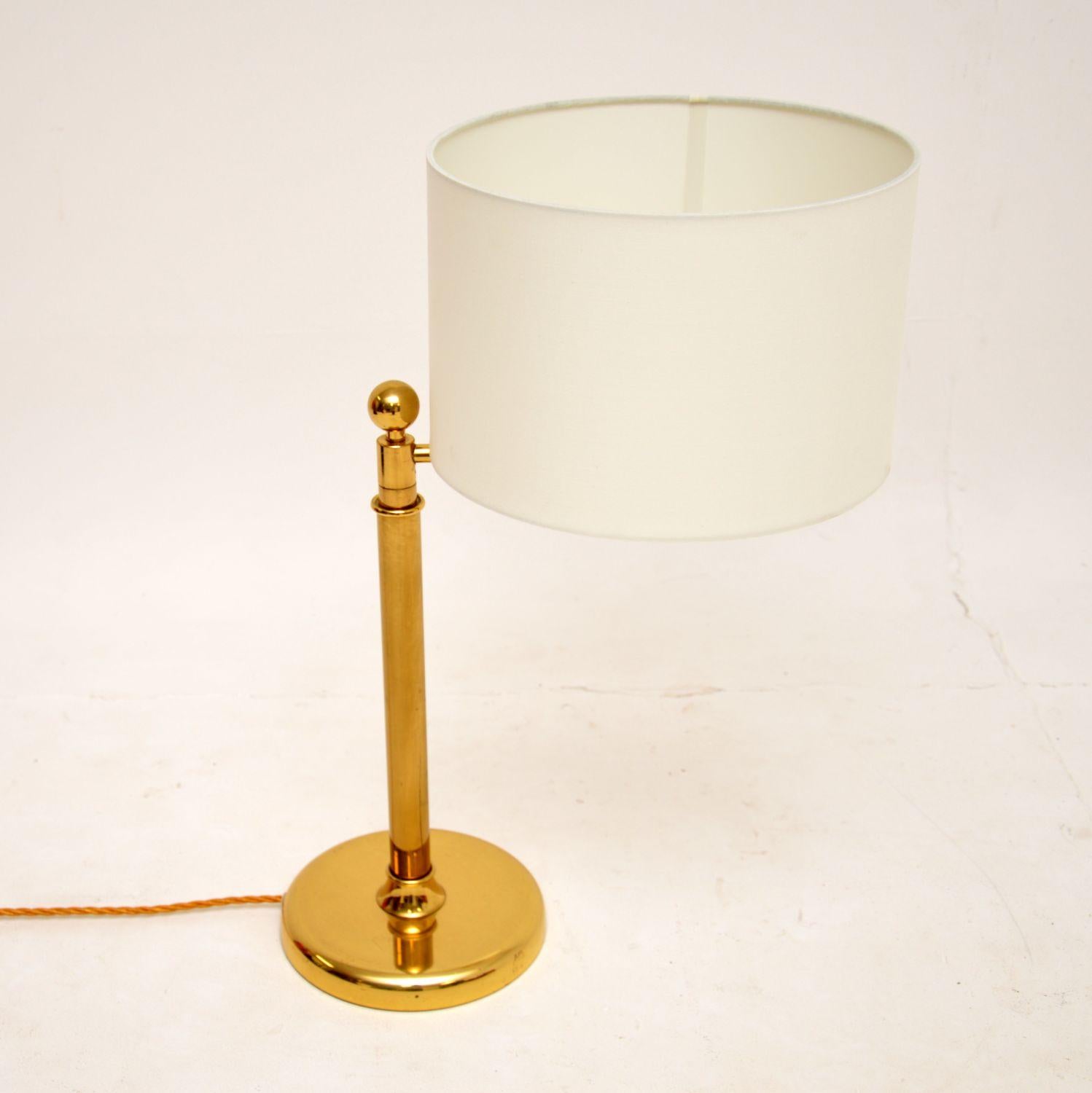 Spanish 1970's Vintage Brass Table Lamp For Sale