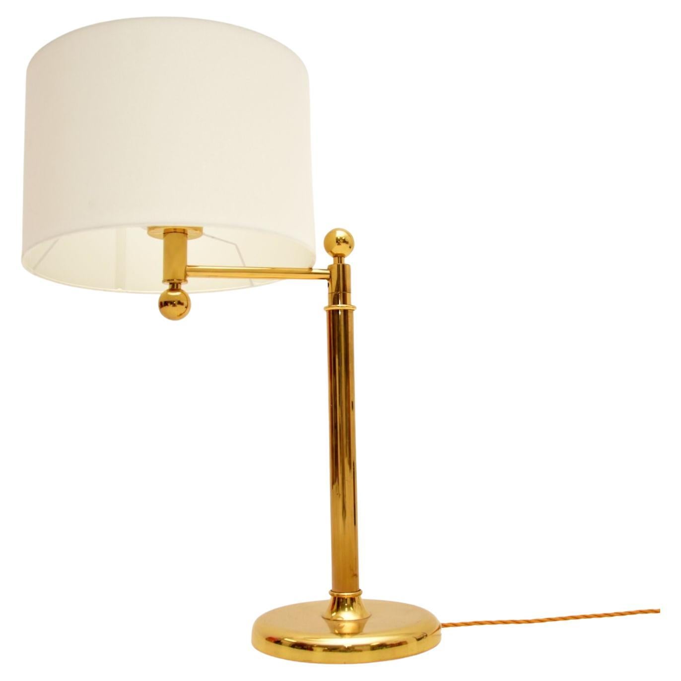 1970's Vintage Brass Table Lamp For Sale