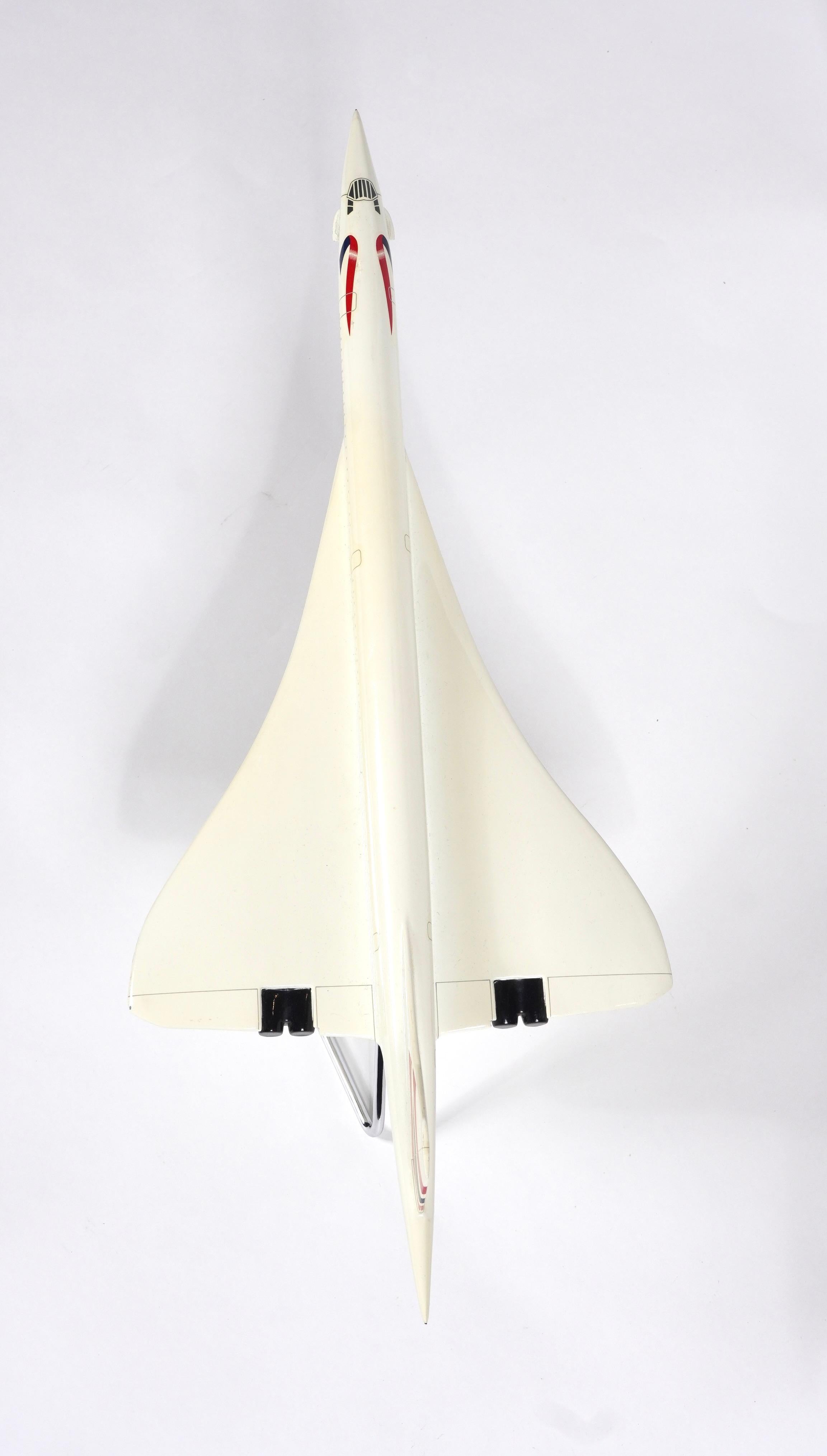 1970 Vintage British Airways Concorde Modelo de exposición de una agencia de viajes 1