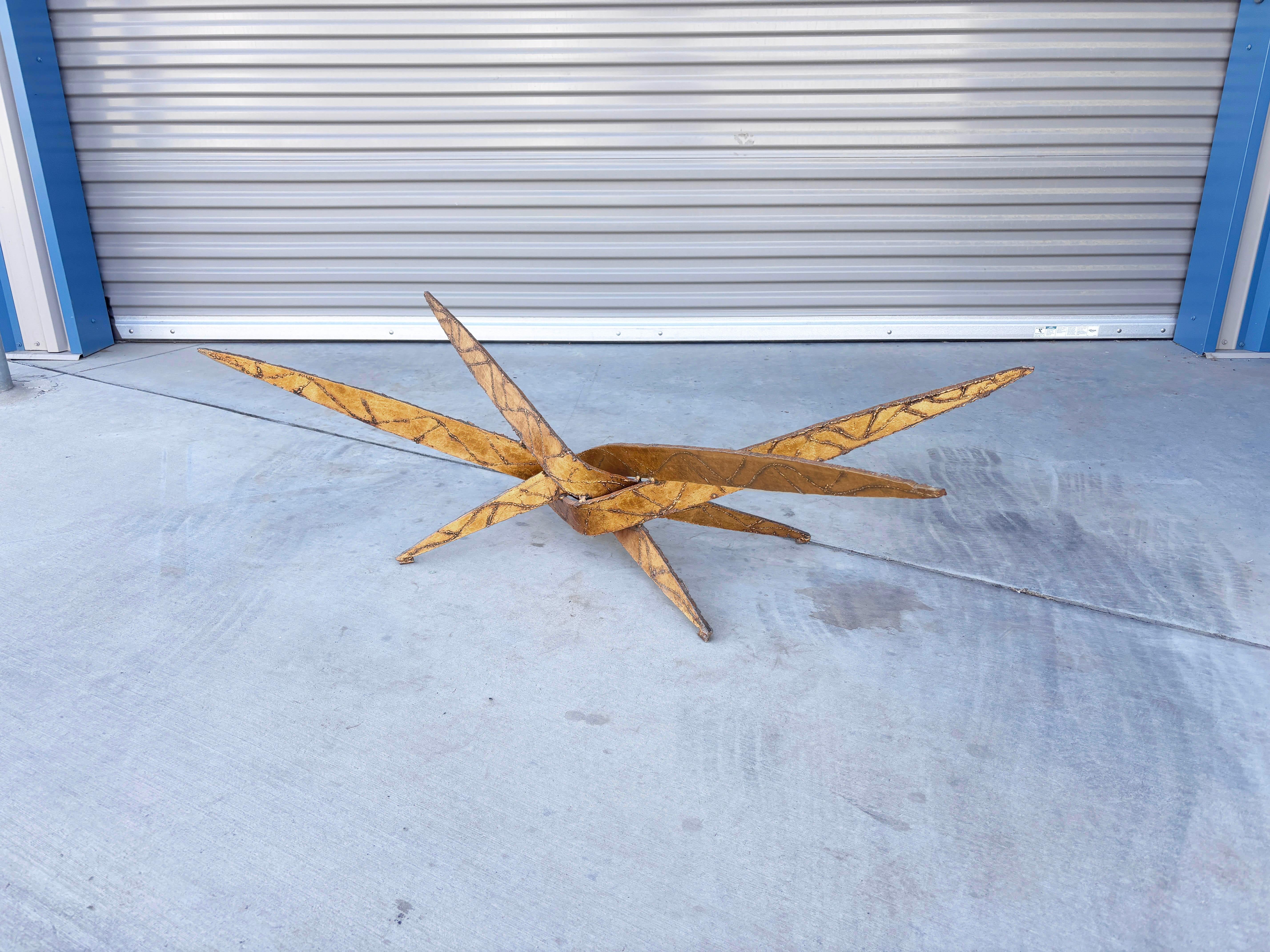 1970s Vintage Brutalist Coffee Table by Silas Seandel For Sale 5