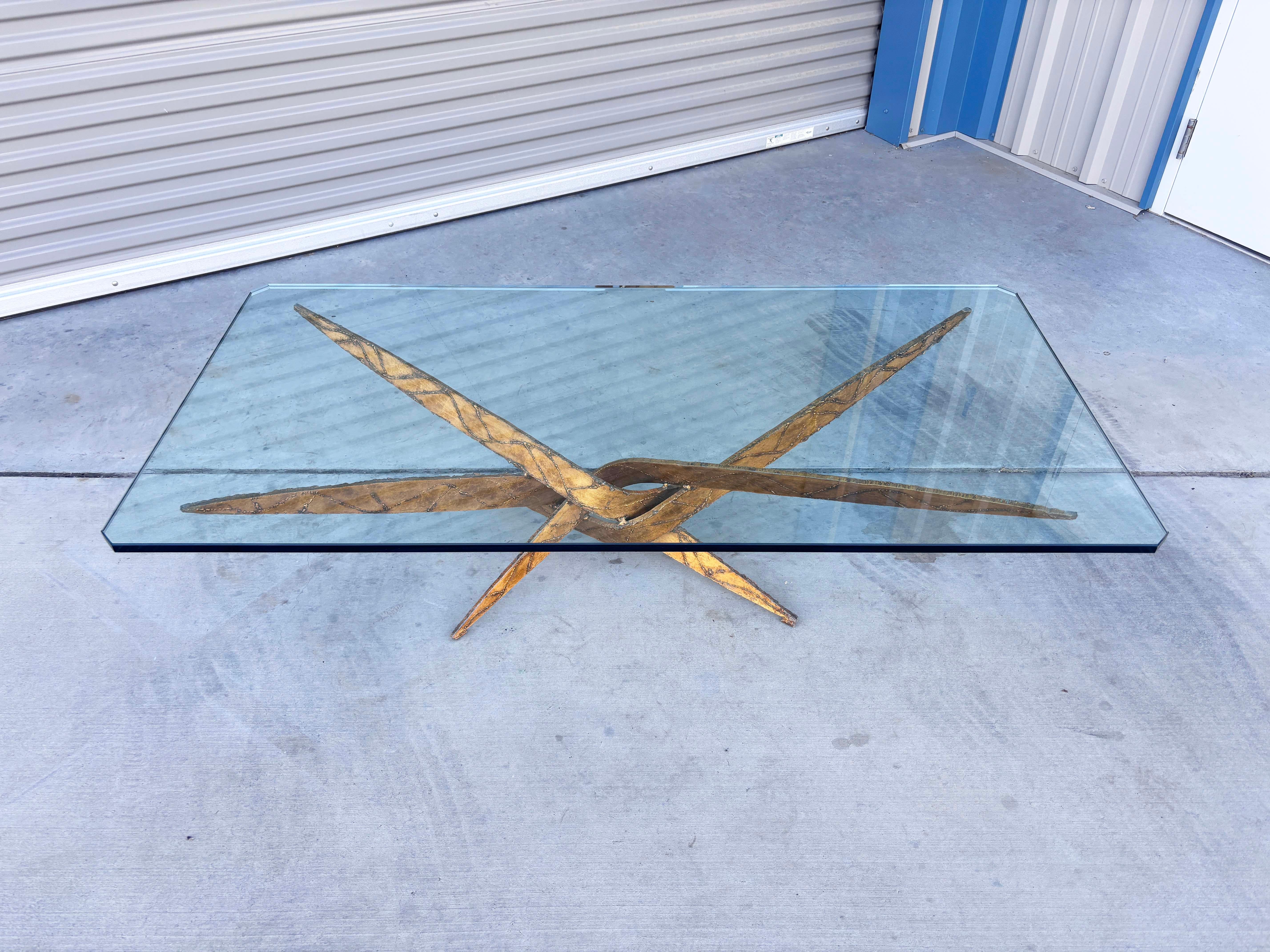 Mid-Century Modern 1970s Vintage Brutalist Coffee Table by Silas Seandel For Sale
