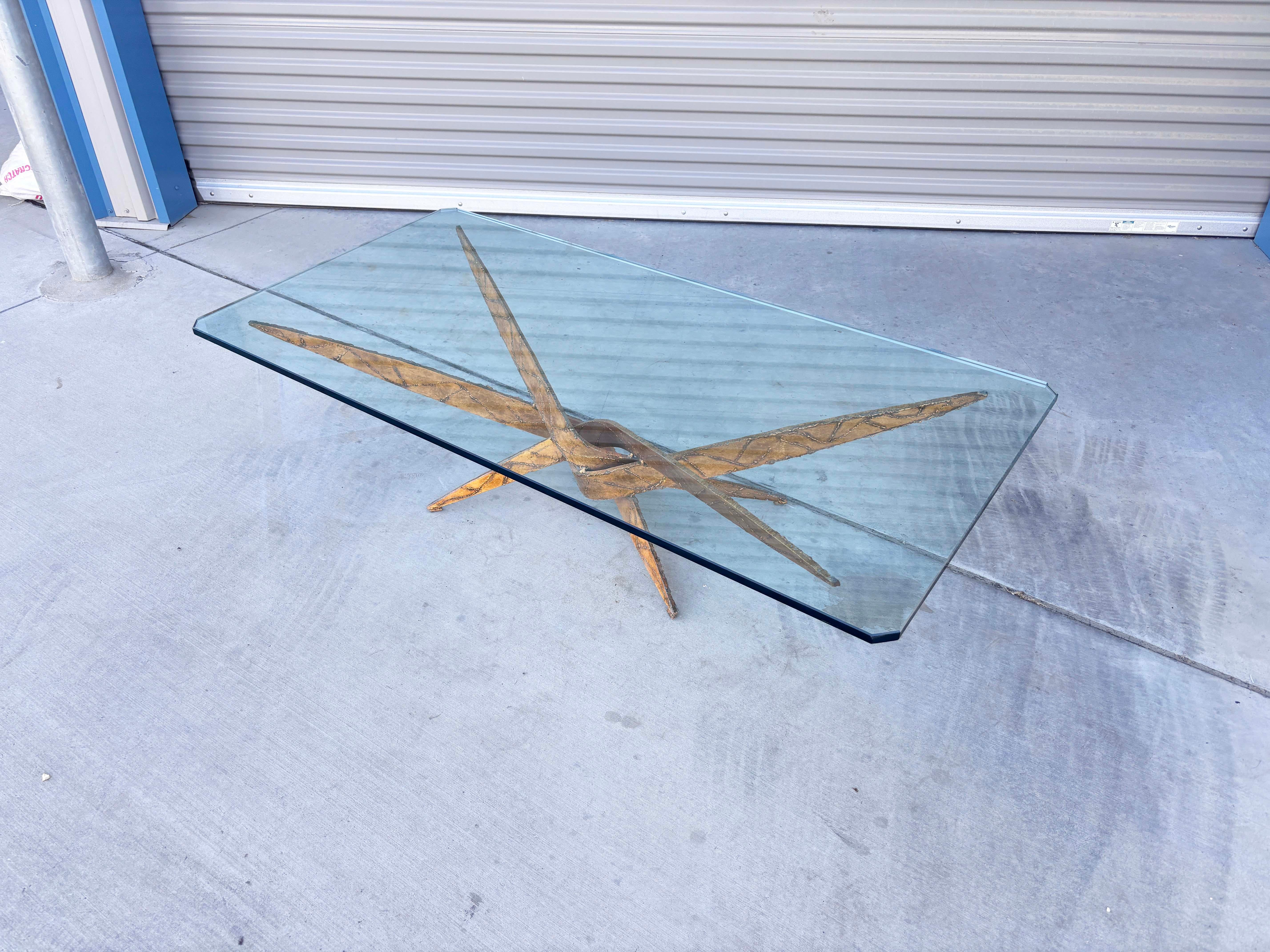 American 1970s Vintage Brutalist Coffee Table by Silas Seandel For Sale