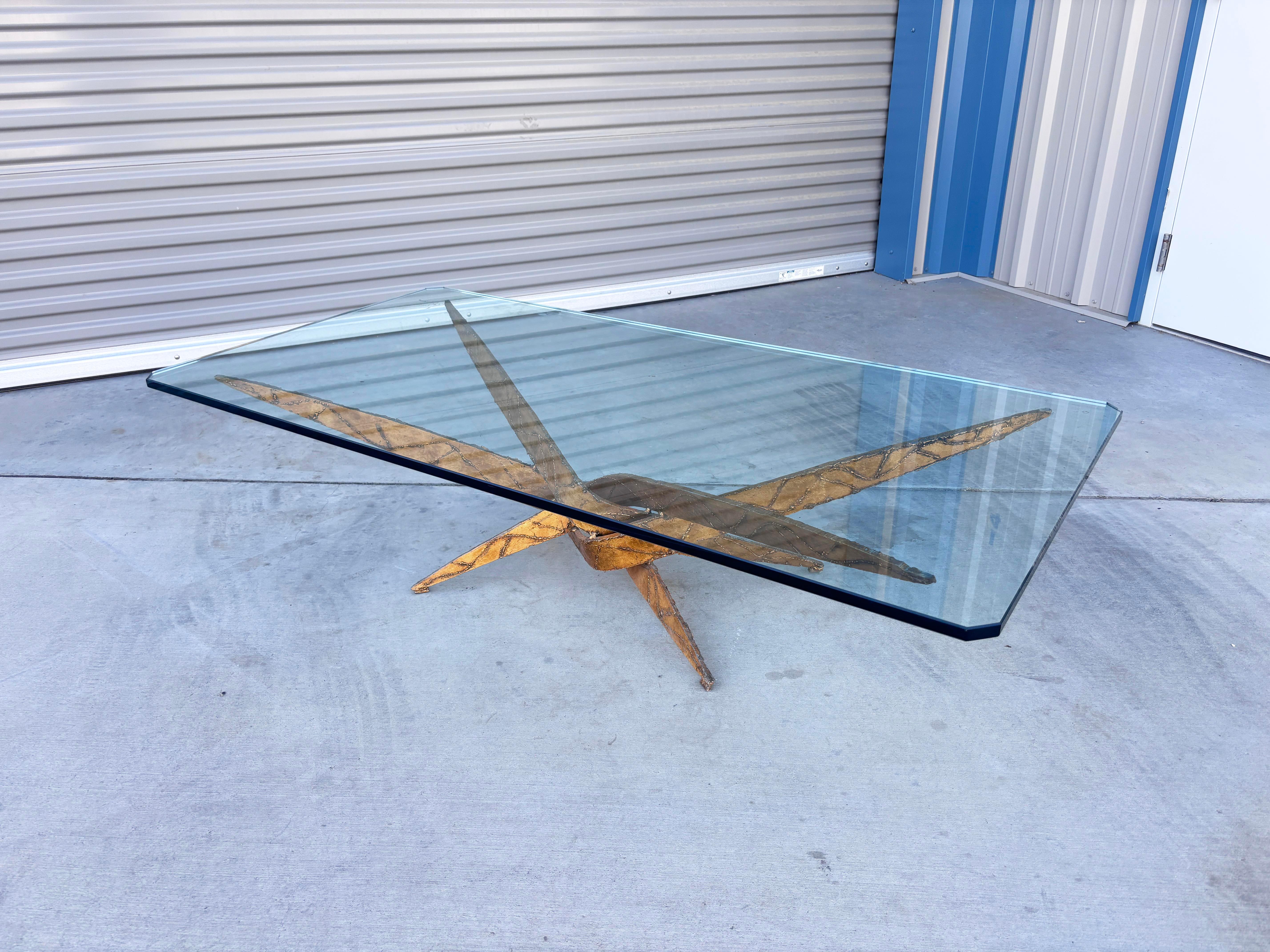 1970s Vintage Brutalist Coffee Table by Silas Seandel In Good Condition For Sale In North Hollywood, CA