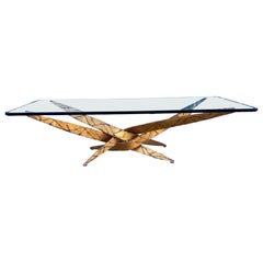 Table basse vintage brutaliste des années 1970 par Silas Seandel Table basse vintage brutaliste des années 1970 par Silas Seandel