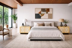 1970s Vintage Burl Wood Nightstands by Romweber Furniture Co.