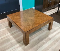 1970s Vintage Burled Coffee Table From John Widdicomb
