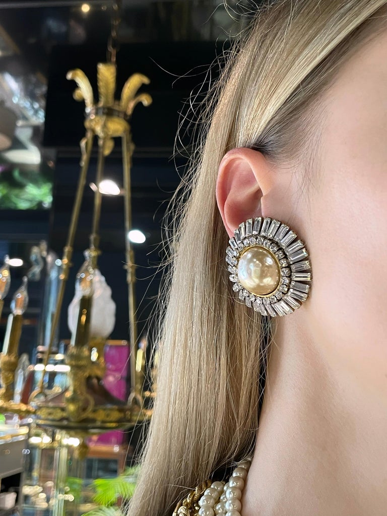 chanel earrings pearl