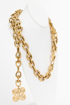 1970's Vintage Chanel Gold Chain Belt Necklace