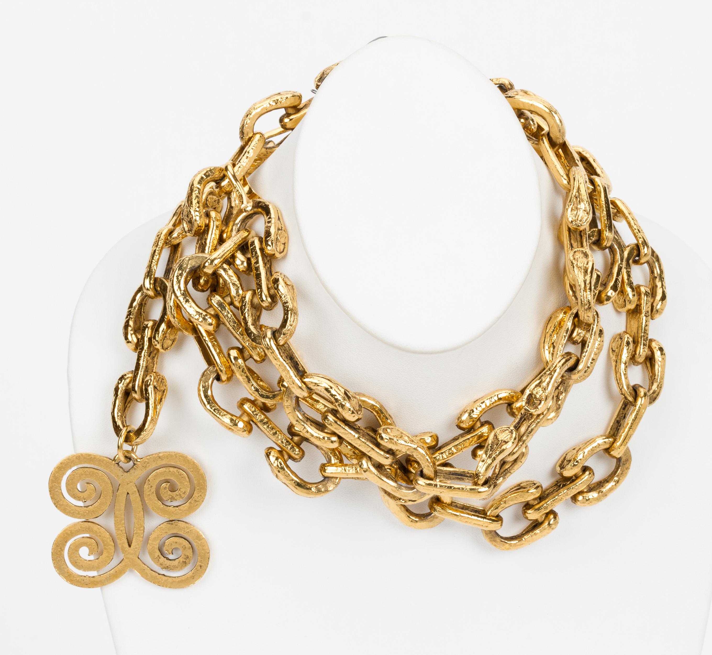 Women's 1970's Vintage Chanel Gold Chain Belt Necklace