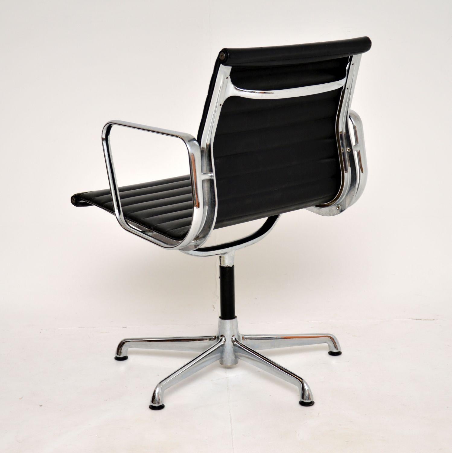 20th Century 1970's Vintage Charles Eames EA108 Leather Desk Chair by ICF