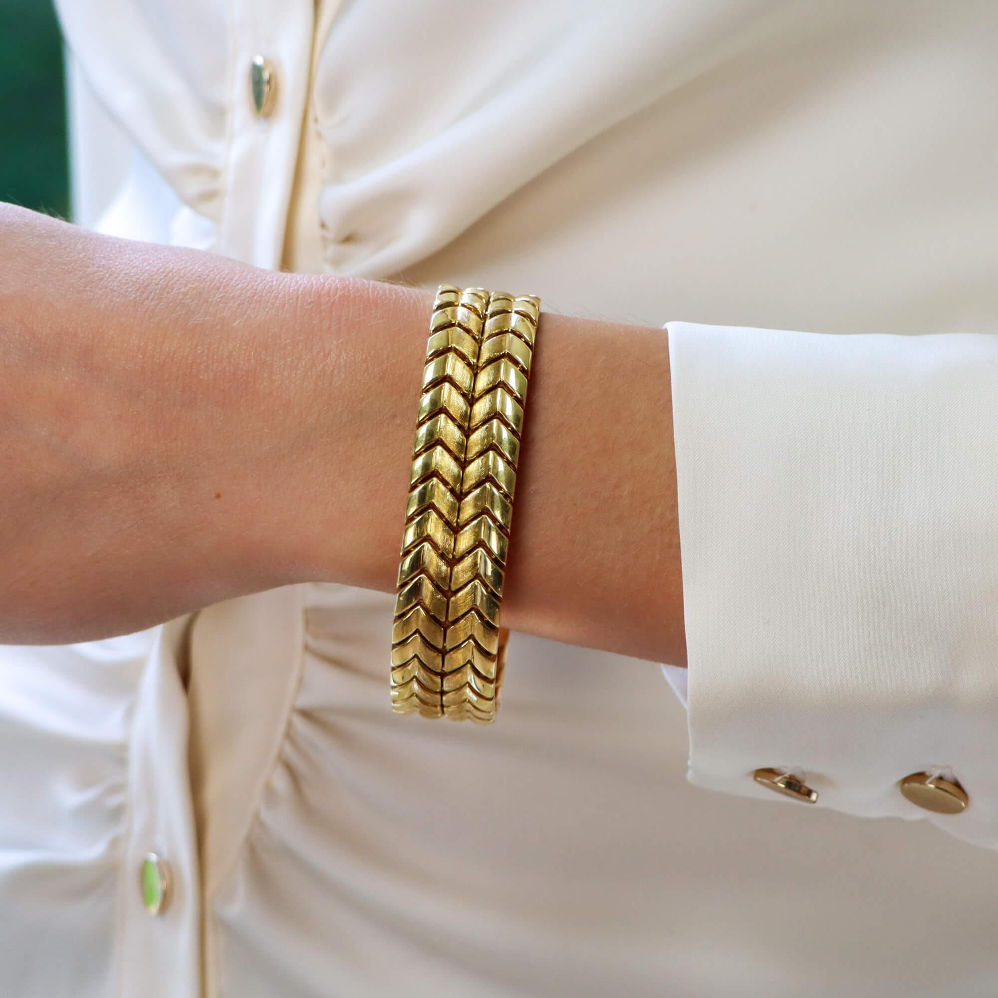 chevron gold bracelet