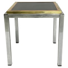 1970er Jahre Vintage Chrom und Messing Hollywood Regency Beistelltisch