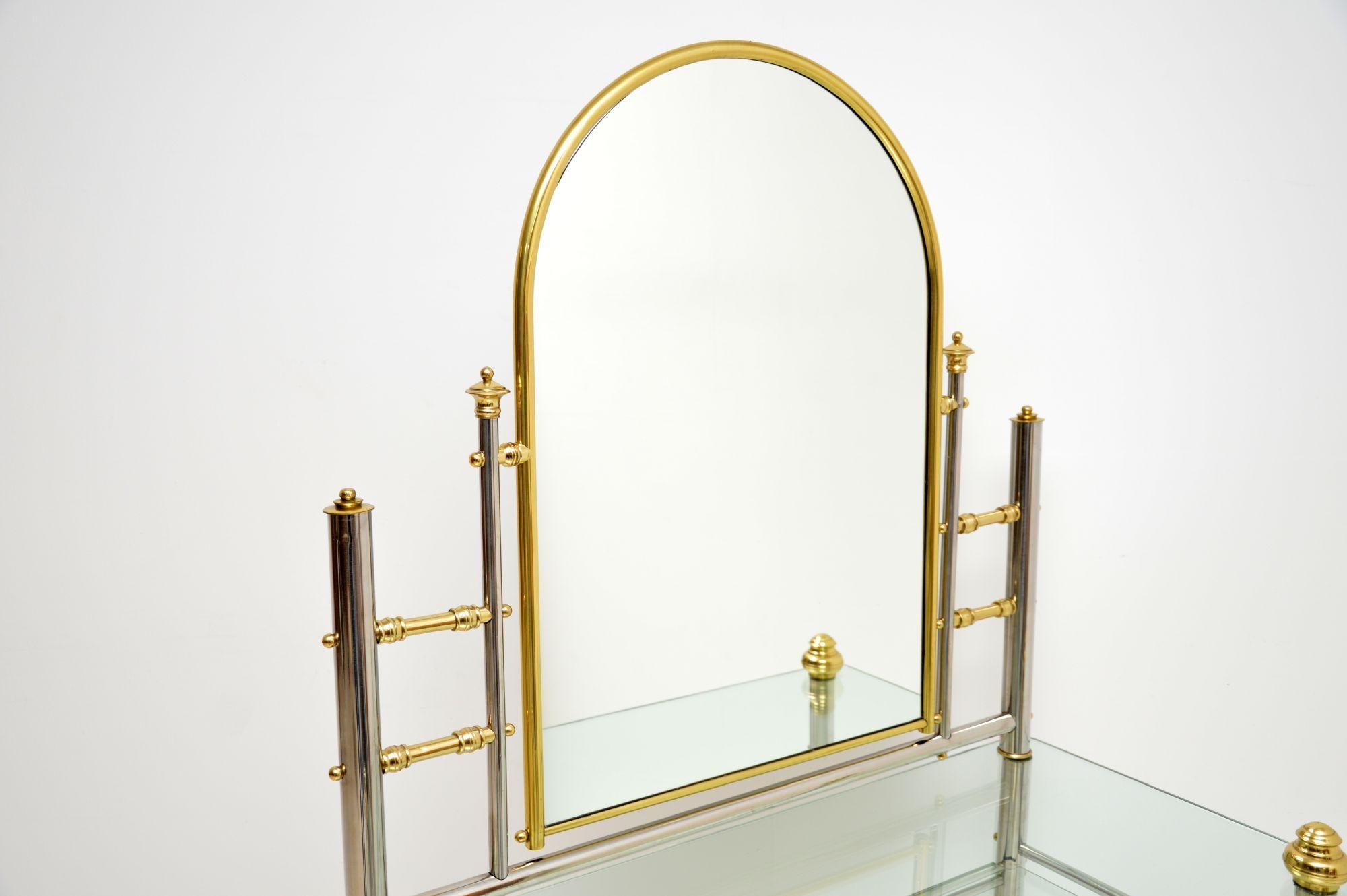 vintage brass vanity table