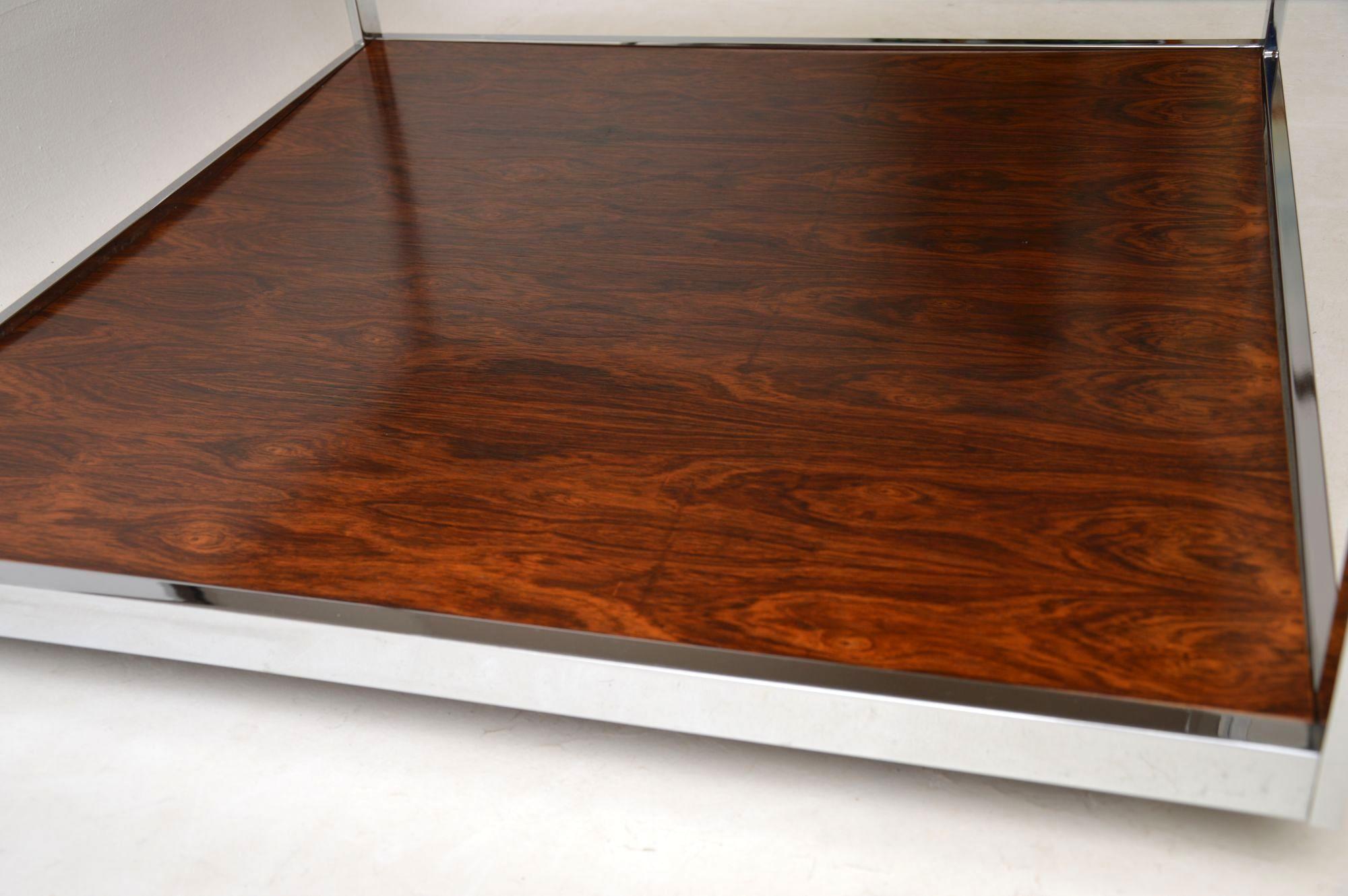 Glass 1970s Vintage Chrome Coffee Table by Howard Miller Associates