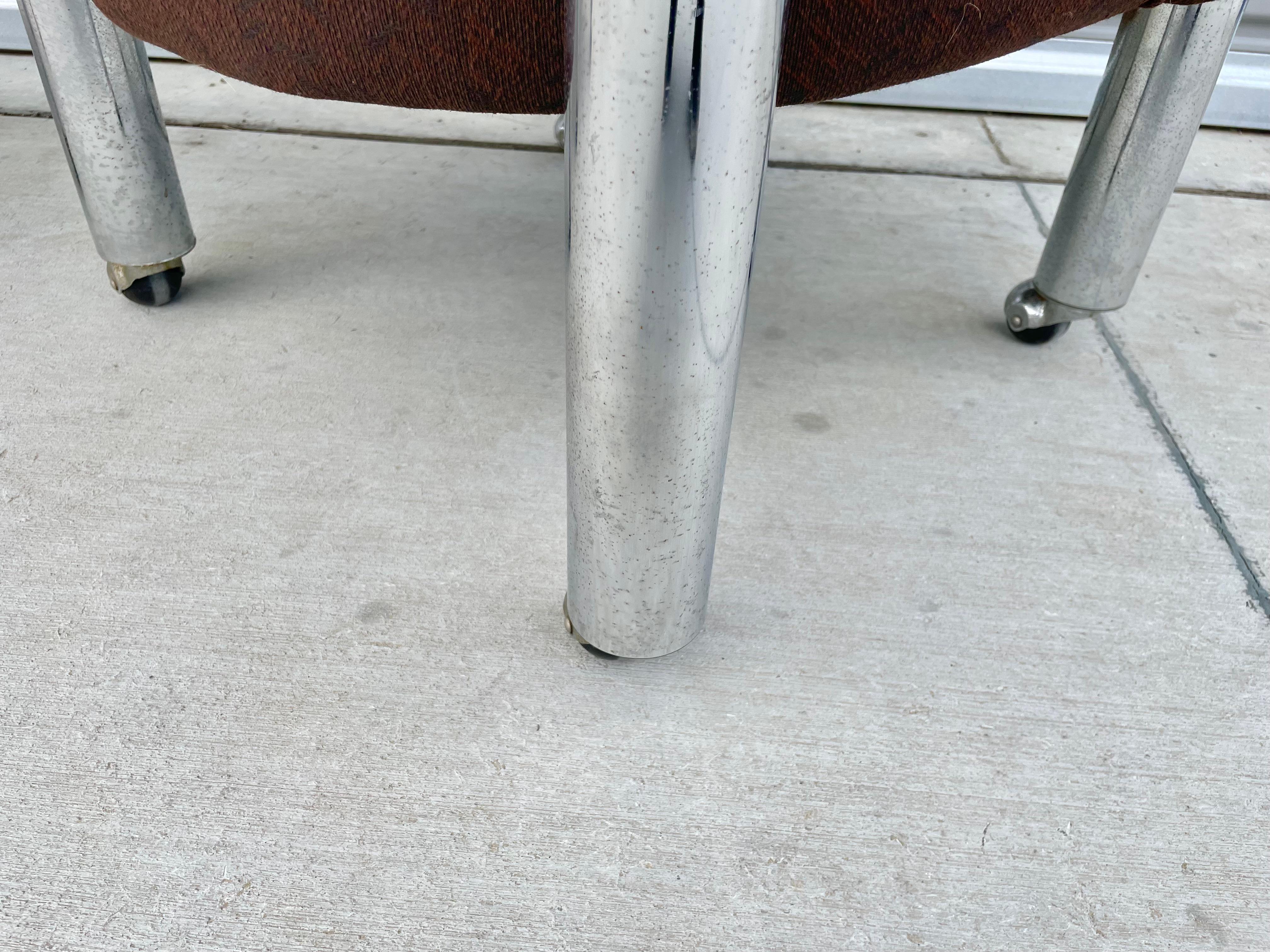 Chaises de salle à manger vintage chromées des années 1970 en vente 7