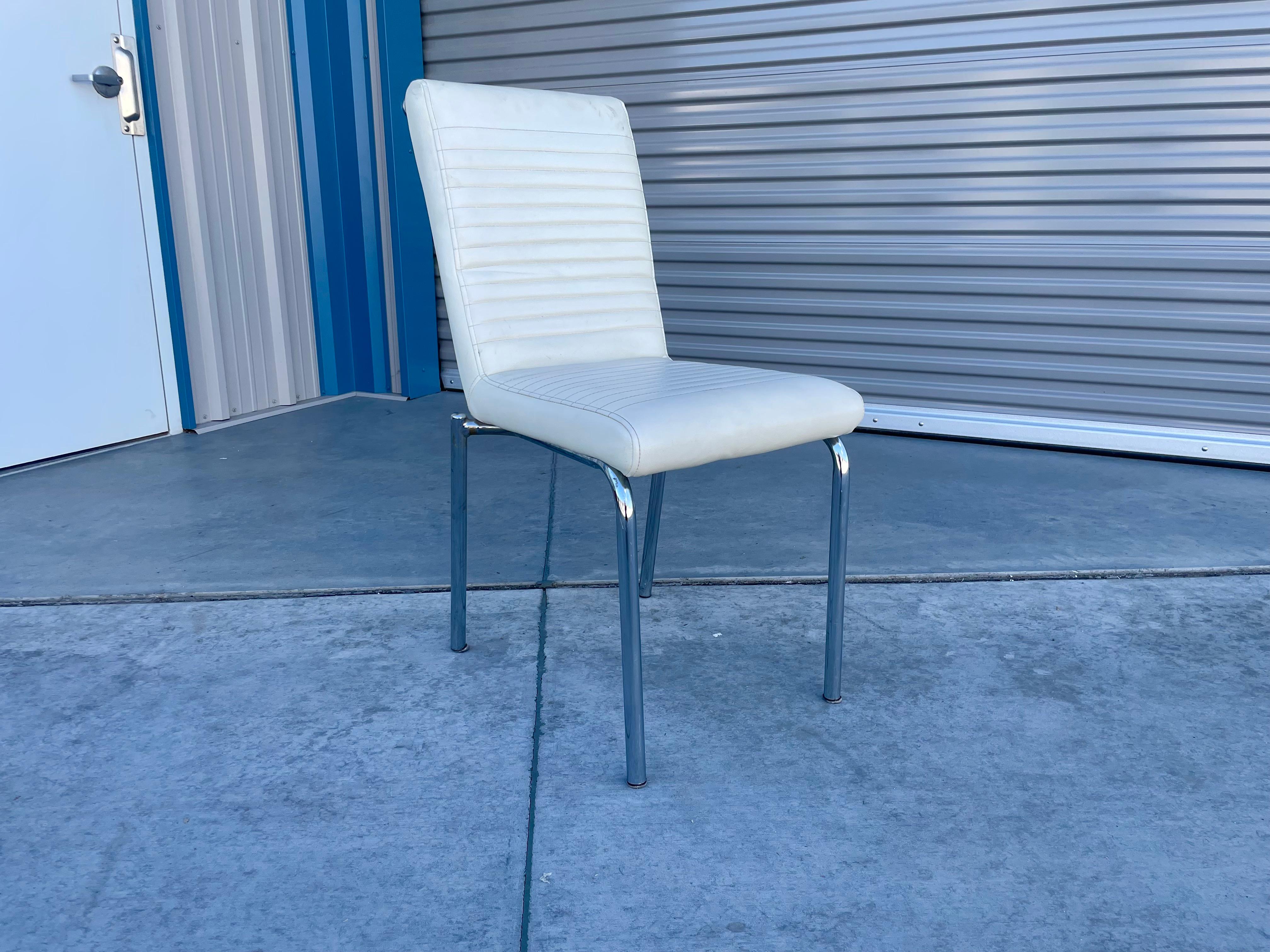 1970s Vintage Chrome Dining Chairs, Set of 4 For Sale 1